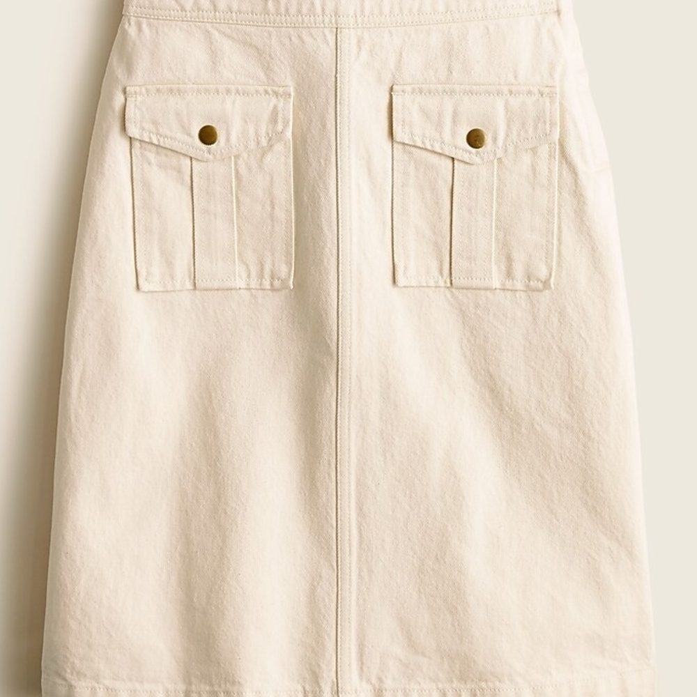 J. Crew Cream Mini Skirt